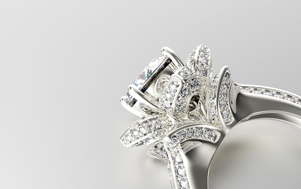  Platinum diamond engagement ring  