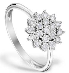 cluster engagement ring