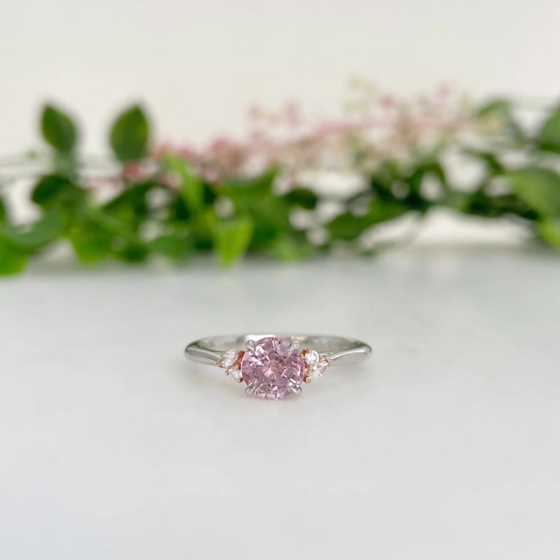 coloured stone engagement ring