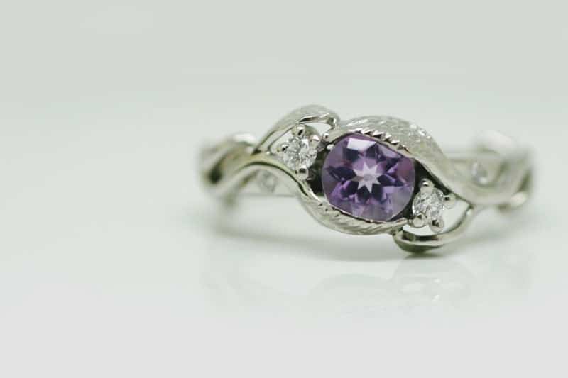 nature inspired purple ring