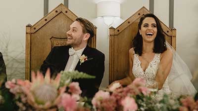wedding couple dining table