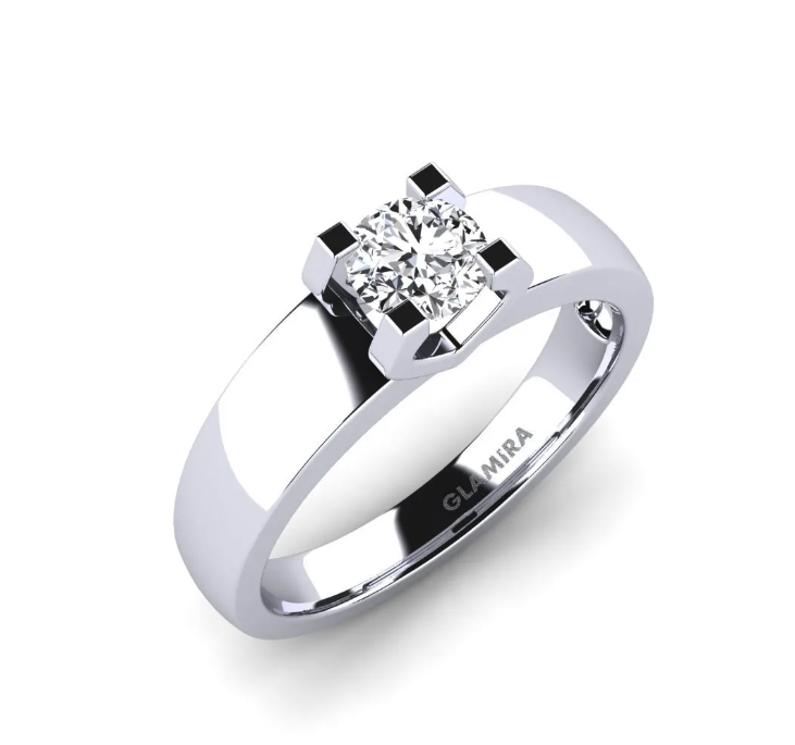 wide band engagement ring