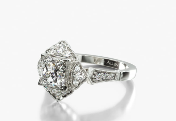 white gold diamond ring