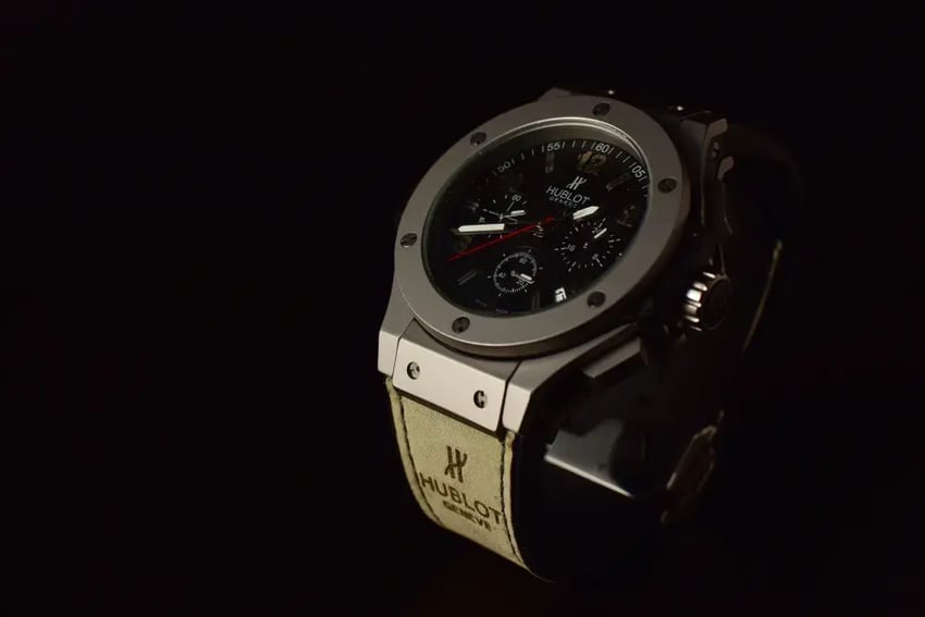 hublot watch black background