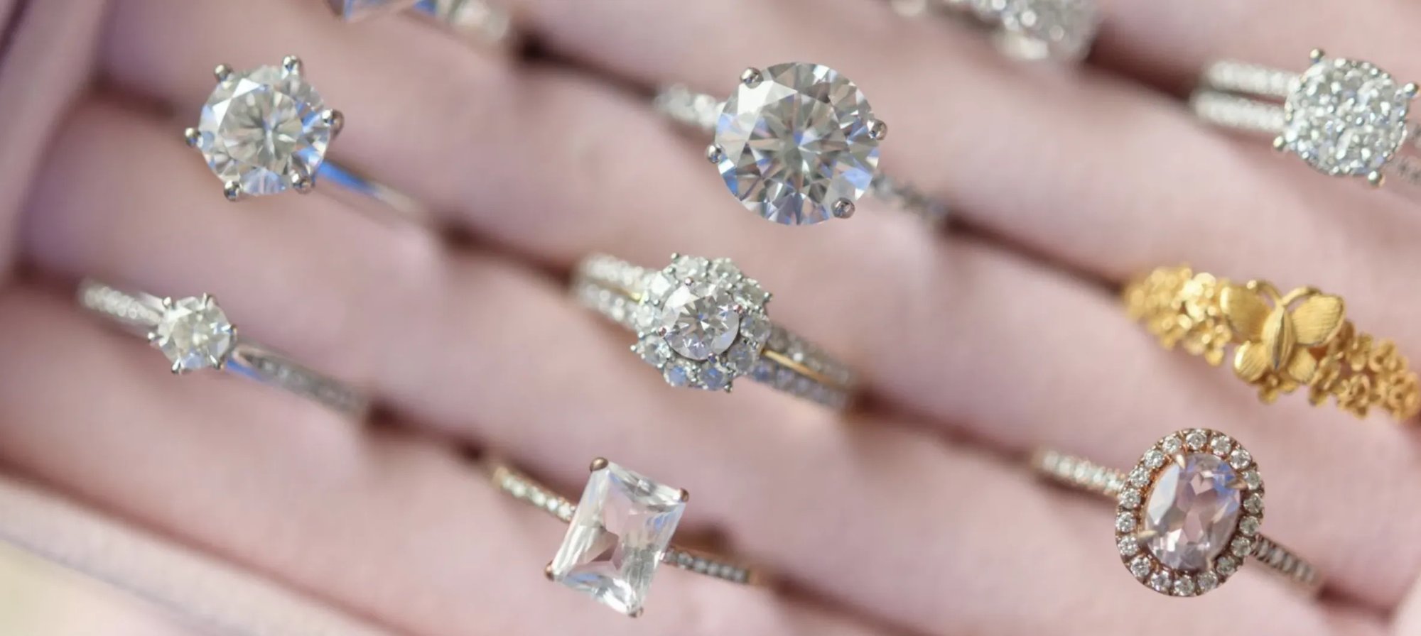 A curated collection of earrings. 