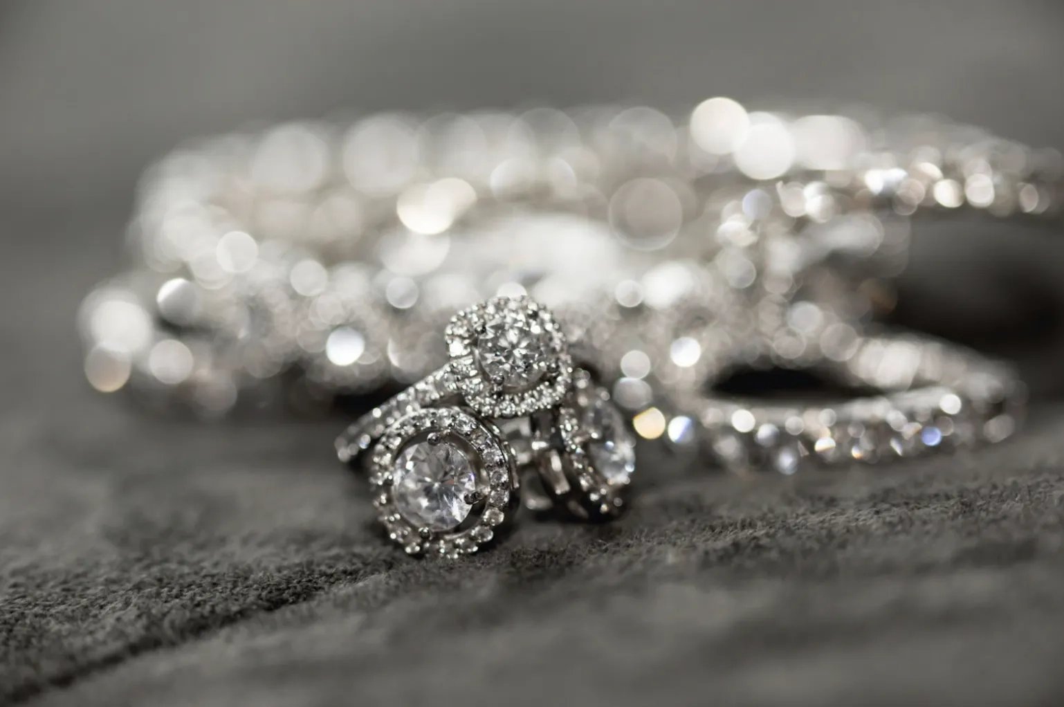 A personal collection of luxury diamond jewellery.