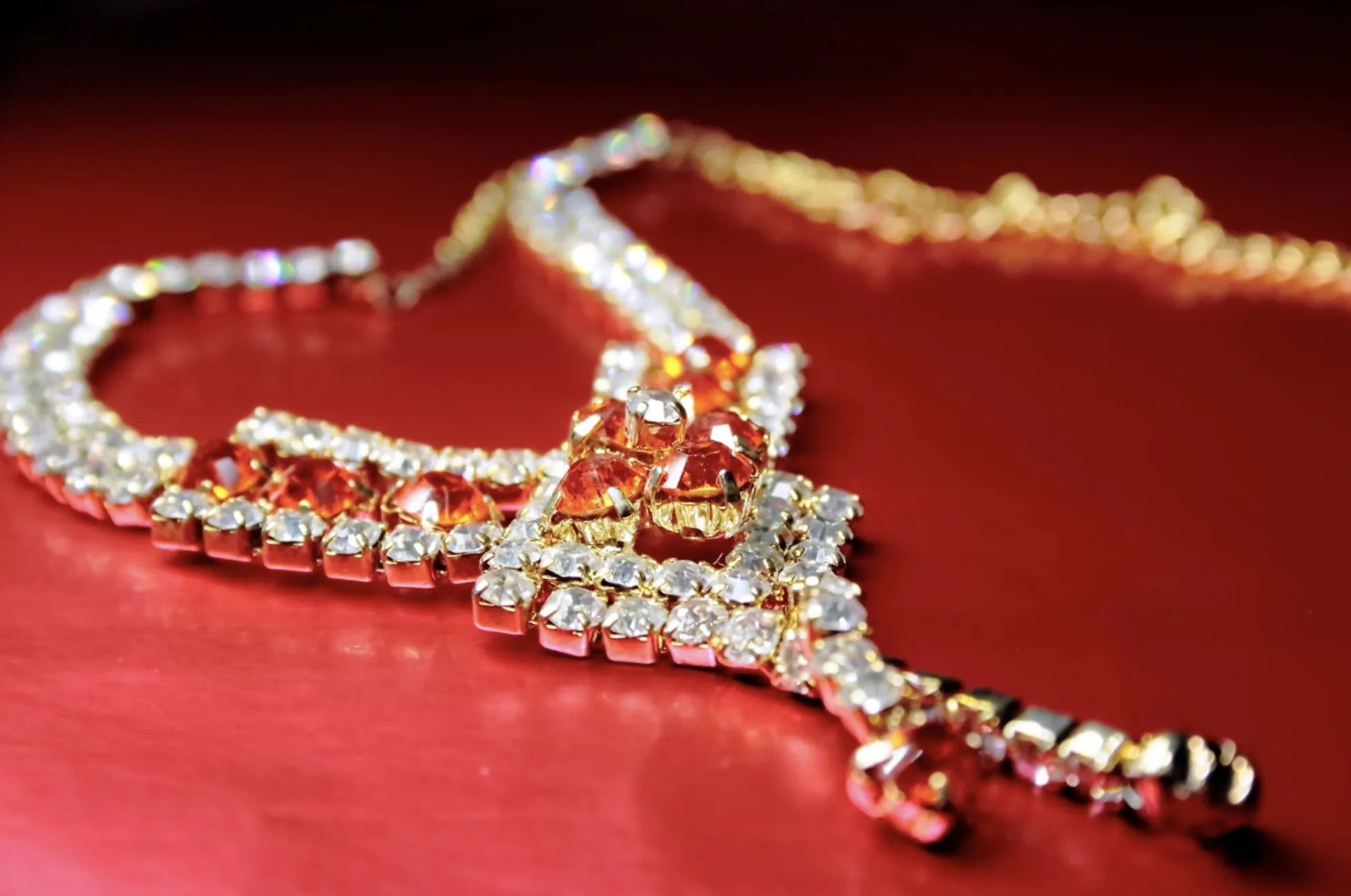 A diamond necklace with jewellery insurance in Australia.