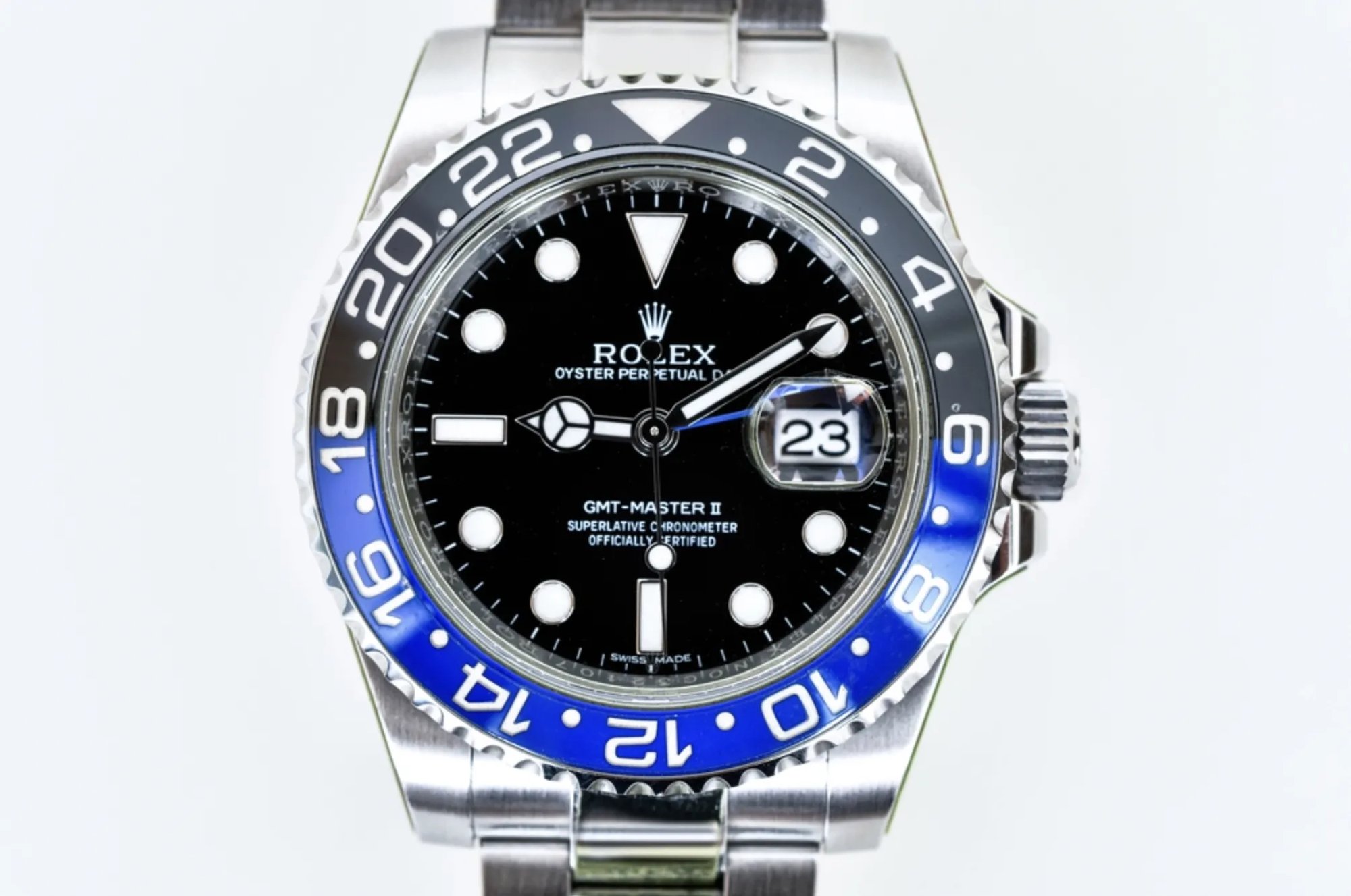 The Rolex GMT-Master luxury watch. 