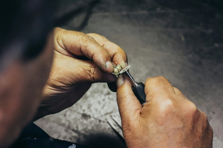 jeweller working