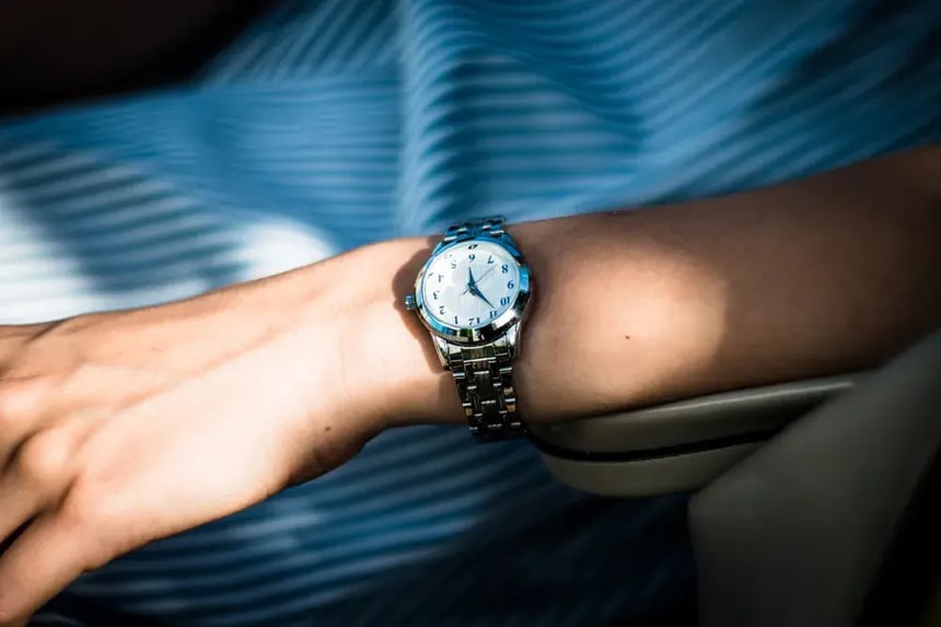 light shining on watch 