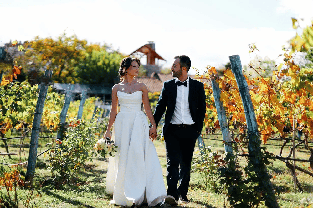 wedding in vineyard