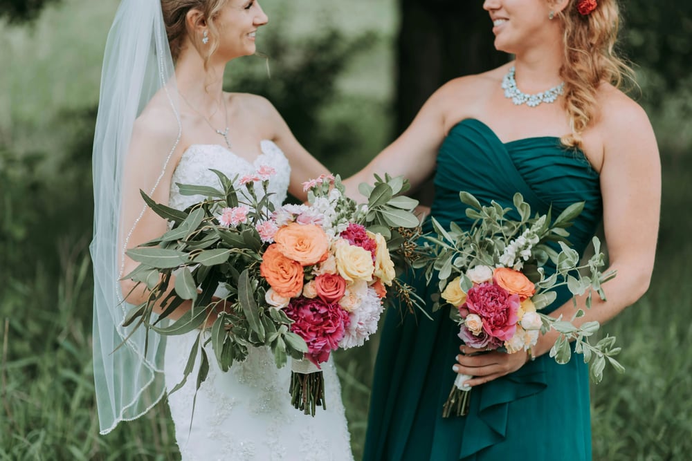 Bride and her bridesmaid