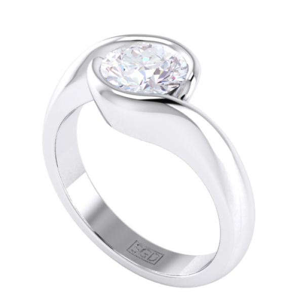 twisted bezel ring