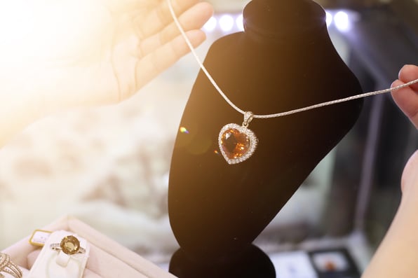  wearing statement jewellery 