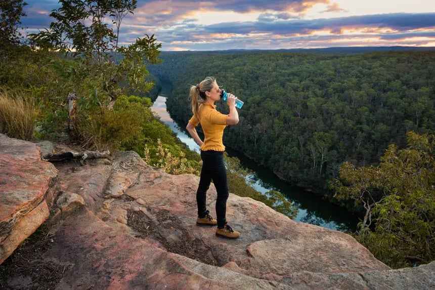 woman on hike