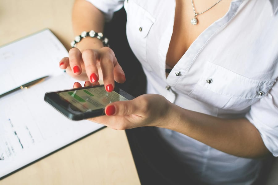 woman on phone