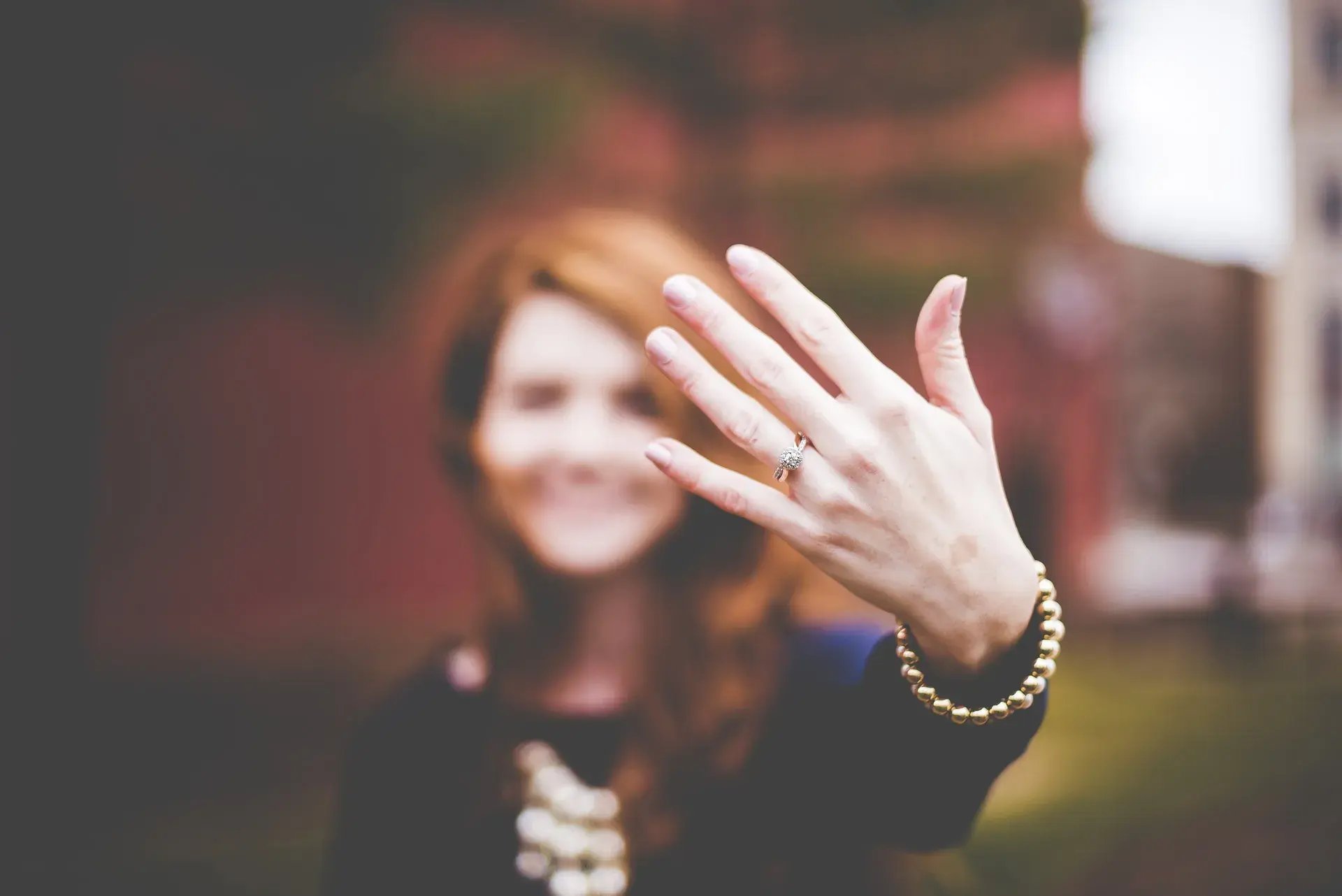 woman showing off her ring 